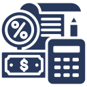 accounting blue icon