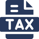 tax blue icon